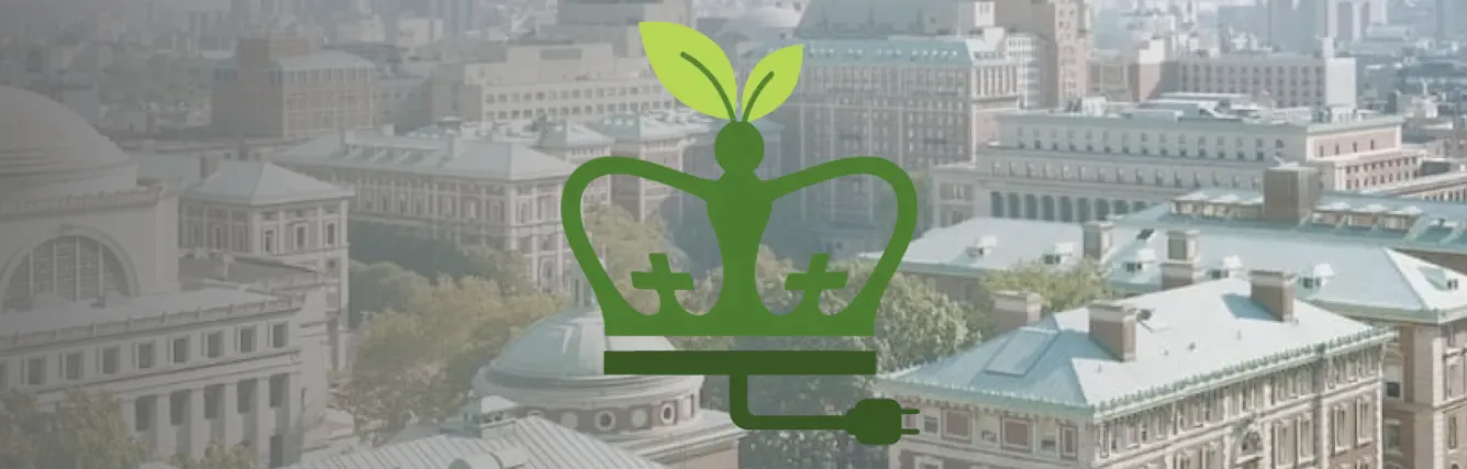 Ecoreps Logo Over Columbia University Panoramic Photo